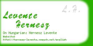 levente hernesz business card